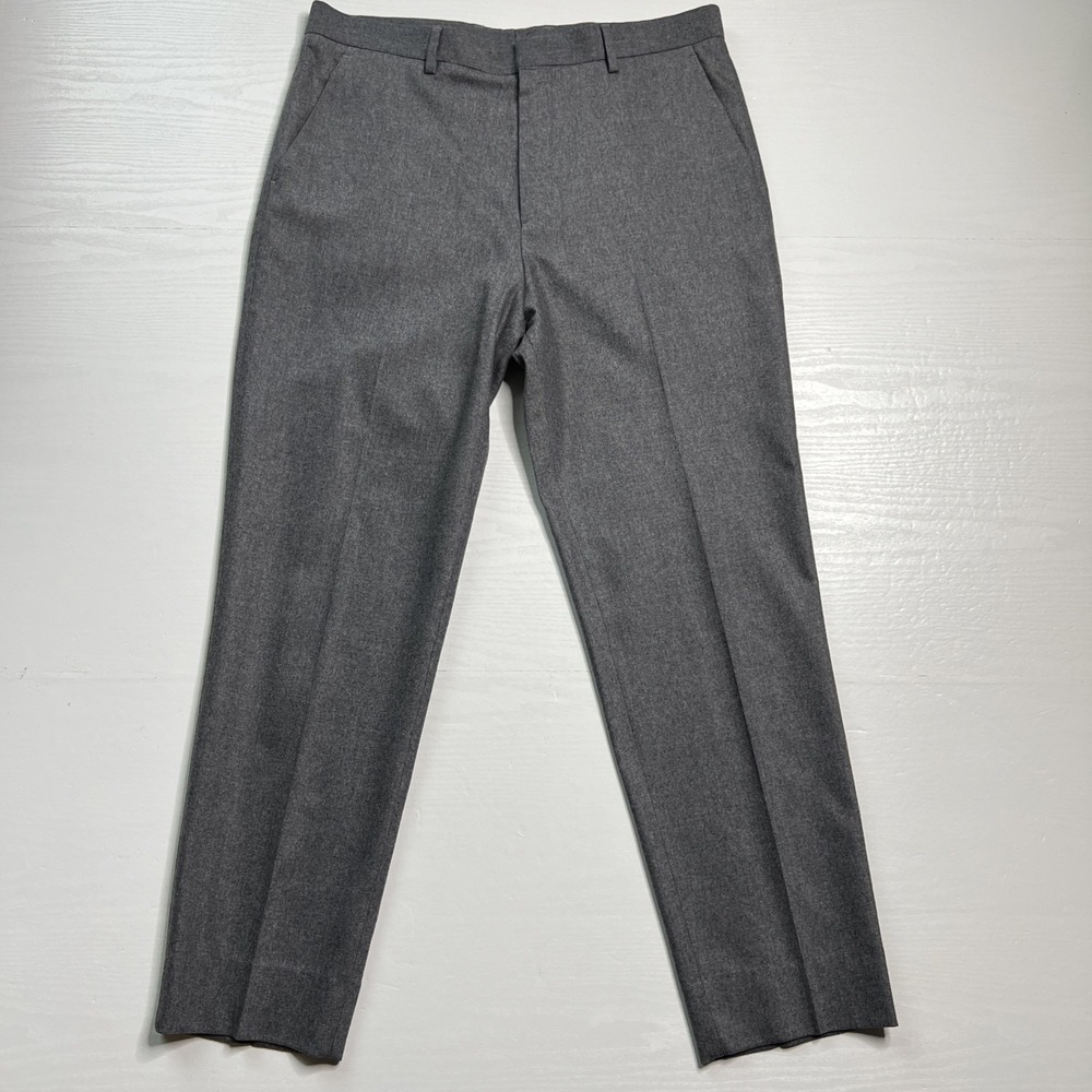 Hugo Boss Pirko Virgin Wool Cashmere Dress Pants Mens 34x28 Gray